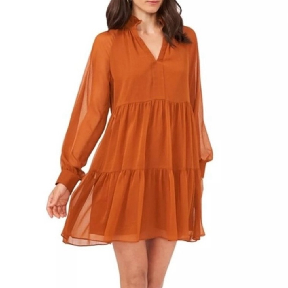 1.State Pumpkin Spice Beautiful Babydoll Dress size S Worn Once